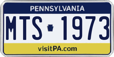 PA license plate MTS1973