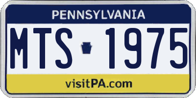 PA license plate MTS1975