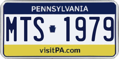 PA license plate MTS1979