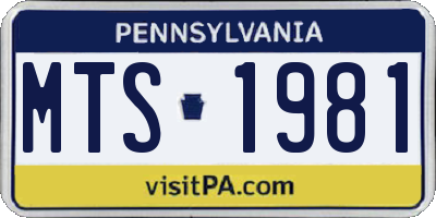 PA license plate MTS1981