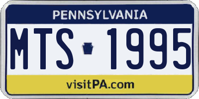 PA license plate MTS1995
