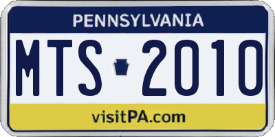 PA license plate MTS2010