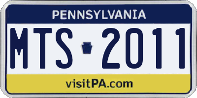 PA license plate MTS2011