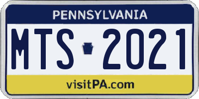PA license plate MTS2021