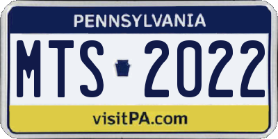 PA license plate MTS2022