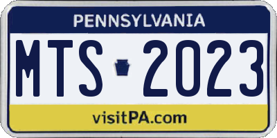 PA license plate MTS2023