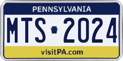 PA license plate MTS2024