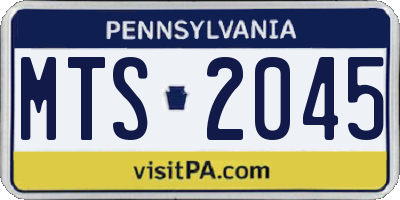 PA license plate MTS2045
