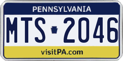 PA license plate MTS2046