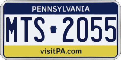 PA license plate MTS2055