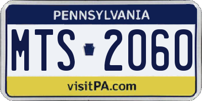 PA license plate MTS2060