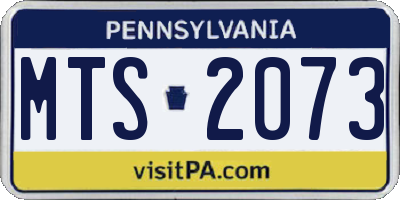 PA license plate MTS2073