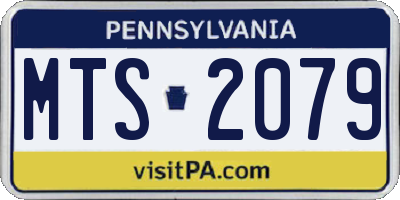 PA license plate MTS2079