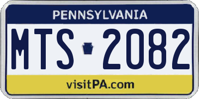 PA license plate MTS2082
