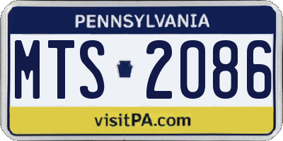 PA license plate MTS2086