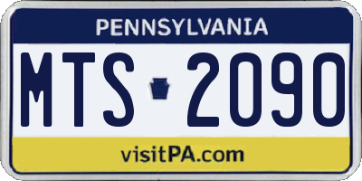 PA license plate MTS2090