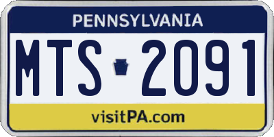 PA license plate MTS2091