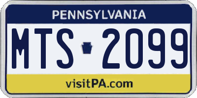 PA license plate MTS2099