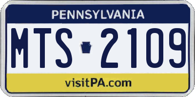 PA license plate MTS2109