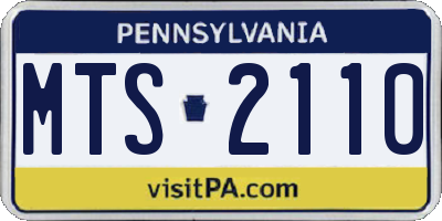 PA license plate MTS2110