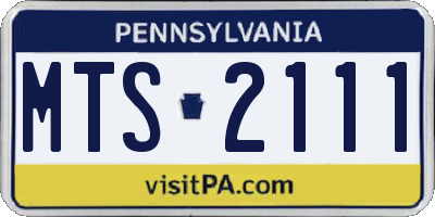 PA license plate MTS2111