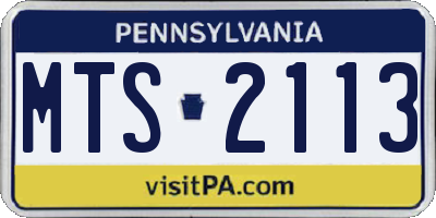 PA license plate MTS2113