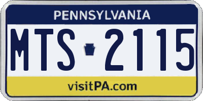 PA license plate MTS2115