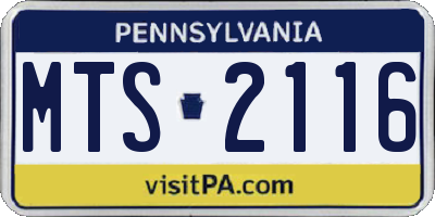 PA license plate MTS2116
