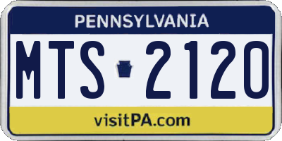 PA license plate MTS2120