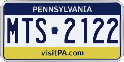 PA license plate MTS2122