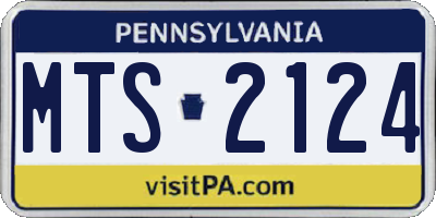 PA license plate MTS2124