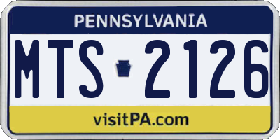 PA license plate MTS2126