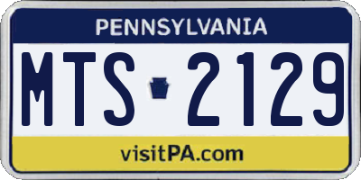 PA license plate MTS2129