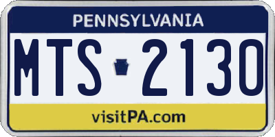 PA license plate MTS2130