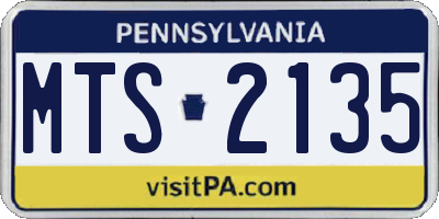 PA license plate MTS2135