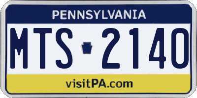 PA license plate MTS2140
