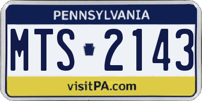 PA license plate MTS2143