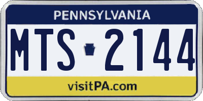 PA license plate MTS2144