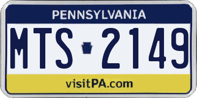 PA license plate MTS2149