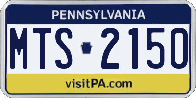 PA license plate MTS2150