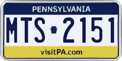 PA license plate MTS2151