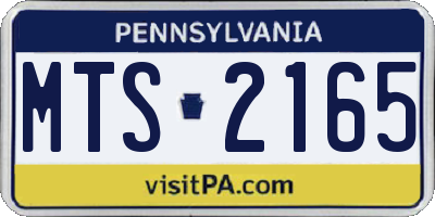 PA license plate MTS2165