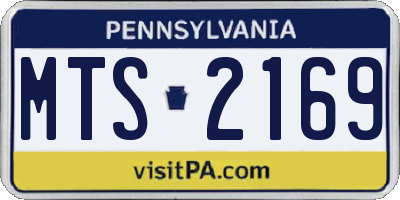 PA license plate MTS2169
