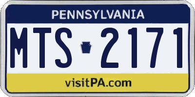 PA license plate MTS2171