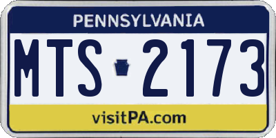PA license plate MTS2173