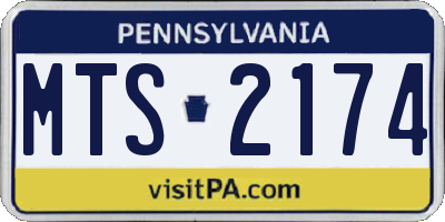 PA license plate MTS2174