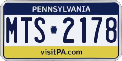 PA license plate MTS2178