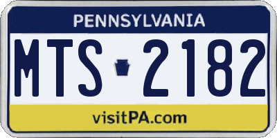 PA license plate MTS2182