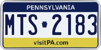 PA license plate MTS2183