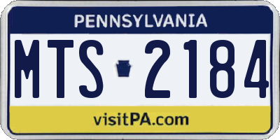 PA license plate MTS2184